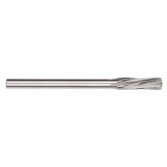 Chucking Reamer: 0.316″ Dia, 4-5/8″ OAL, 1-19/64″ Flute Length, Straight Shank, Solid Carbide 6 Flute, RH