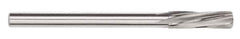 Magafor - 5.55mm Solid Carbide 6 Flute Chucking Reamer - Spiral Flute, 0.216" Straight Shank, 1-1/32" Flute Length, 3-21/32" OAL - Exact Industrial Supply