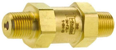 Parker - 3,000 Max psi, 1/8" Pipe, MNPT x MNPT End Connections, Brass Instrumentation Filter - Micro Rating 1, Viton Seal - Exact Industrial Supply