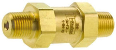 Parker - 3,000 Max psi, 1/2" Pipe, MNPT x MNPT End Connections, Brass Instrumentation Filter - Micro Rating 1, Viton Seal - Exact Industrial Supply