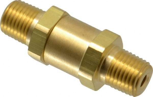 Parker - 3,000 Max psi, 1/4" Pipe, MNPT x MNPT End Connections, Brass Instrumentation Filter - Micro Rating 1, Viton Seal - Exact Industrial Supply