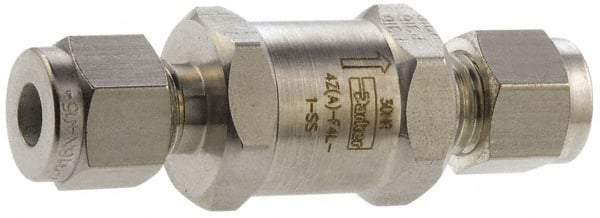 Parker - 6,000 Max psi, 1/4" Pipe, Stainless Steel Instrumentation Filter - Micro Rating 1, 316 Grade, Viton Seal - Exact Industrial Supply