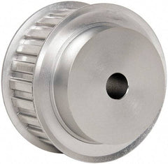 Power Drive - 24 Tooth, 1/2" Inside x 2.835" Outside Diam, Hub & Flange Timing Belt Pulley - 1" Belt Width, 2.865" Pitch Diam, 1-1/4" Face Width, Aluminum - Exact Industrial Supply