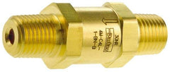 Parker - 1/2" Brass Check Valve - Inline, MNPT x MNPT, 3,000 WOG - Exact Industrial Supply