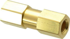 Parker - 1/8" Brass Check Valve - Inline, FNPT x FNPT, 3,000 WOG - Exact Industrial Supply