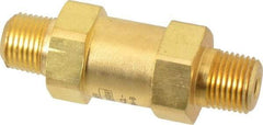 Parker - 1/8" Brass Check Valve - Inline, MNPT x MNPT, 3,000 WOG - Exact Industrial Supply