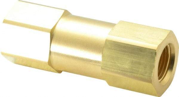 Parker - 1/2" Brass Check Valve - Inline, FNPT x FNPT, 3,000 WOG - Exact Industrial Supply