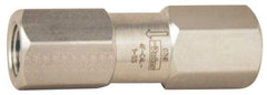 Parker - 1/8" Stainless Steel Check Valve - Inline, FNPT x FNPT, 6,000 WOG - Exact Industrial Supply