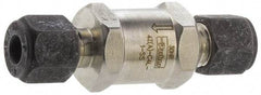 Parker - 1/4" Stainless Steel Check Valve - Inline, Comp x Comp, 6,000 WOG - Exact Industrial Supply