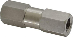 Parker - 1/4" Stainless Steel Check Valve - Inline, FNPT x FNPT, 6,000 WOG - Exact Industrial Supply