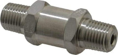 Parker - 1/4" Stainless Steel Check Valve - Inline, MNPT x MNPT, 6,000 WOG - Exact Industrial Supply