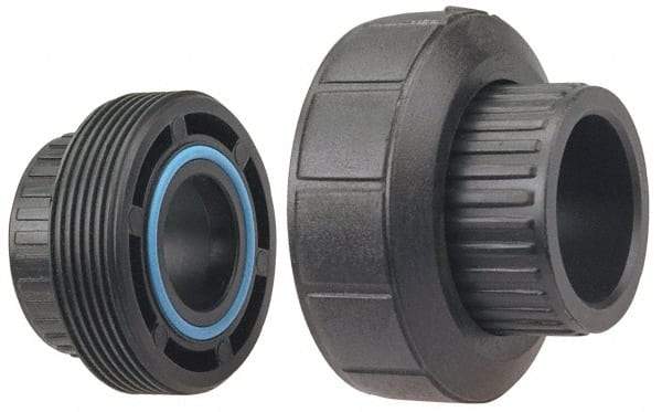 NIBCO - 3/4" Polypropylene Plastic Pipe Socket Union - Schedule 80, S x S End Connections - Exact Industrial Supply