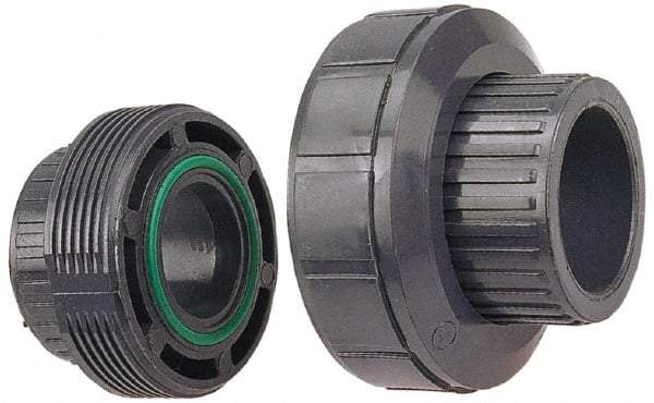 NIBCO - 1" Polypropylene Plastic Pipe Fitting - FPT x FPT End Connections - Exact Industrial Supply