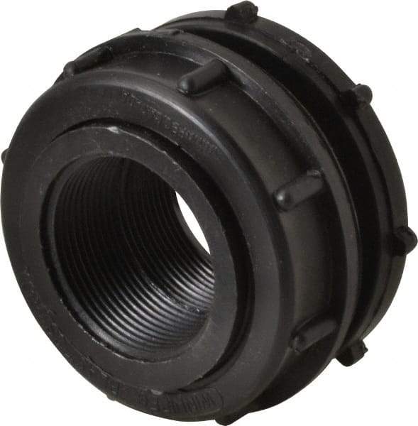 NIBCO - 1-1/2" Polypropylene Plastic Pipe Tank Adapter - Schedule 80, Tank x FPT End Connections - Exact Industrial Supply