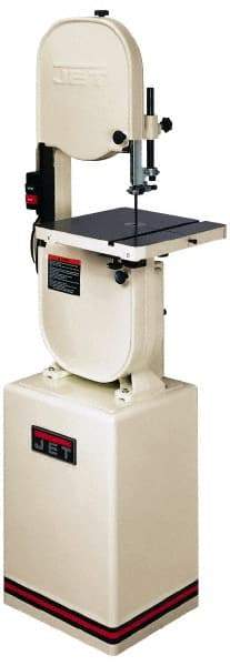 Jet - 13-1/2 Inch Throat Capacity, Vertical Bandsaw - 3000 SFPM, 1 HP, Single Phase - Exact Industrial Supply
