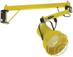 Fostoria - 60 Inch, Pivot, Bracket Mounted, Incandescent, Yellow, Dock Light - 300 Watt, 120 Volt, Nonmagnifying - Exact Industrial Supply