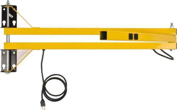 TPI - 60" Long, Steel Task & Machine Light Mounting Arm - Yellow, For Use with Dock Lights - Exact Industrial Supply