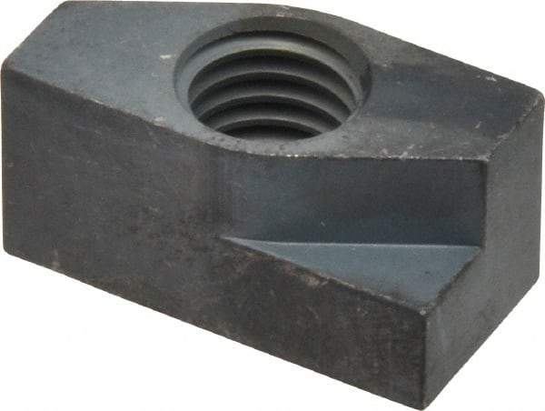 Gibraltar - 1/2-13 Blind Tapped Quarter Turn T Slot Nut - 5/8" Slot Width, 5/8 x 0.333" Base Width x Height, 1-1/4 x 5/8" OAL x Height - Exact Industrial Supply