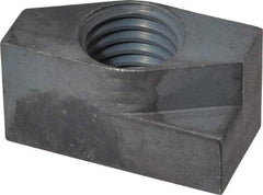 Gibraltar - 5/8-11 Blind Tapped Quarter Turn T Slot Nut - 11/16" Slot Width, 11/16 x 0.427" Base Width x Height, 1-3/8 x 3/4" OAL x Height - Exact Industrial Supply