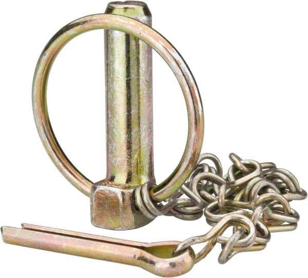 Made in USA - Lynch Pins Pin Diameter (Inch): 7/16 Usable Length (Inch): 1-9/16 - Exact Industrial Supply