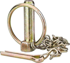 Made in USA - Lynch Pins Pin Diameter (Inch): 7/16 Usable Length (Inch): 1-9/16 - Exact Industrial Supply