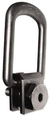 Jergens - 2,500 Lbs. Load Limit, Alloy Steel Side Pull Hoist Ring - Black Oxide Finish, 5/8-11 Inch Thread Size, 2 Inch Diameter Ring - Exact Industrial Supply