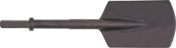 Ingersoll-Rand - 5-1/2" Head Width, 16" OAL, 0.7" Shank Diam, Spade Chisel - Hex Drive, Hex Shank, Steel - Exact Industrial Supply