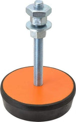 Mason Ind. - 5/8-11 Bolt Thread, 5" Wide Standard Deflection Stud Mount Leveling Pad & Mount - 3,000 Max Lb Capacity, 5" Base Diam - Exact Industrial Supply