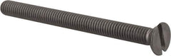 Value Collection - M6x1.00 Metric Coarse, 70mm OAL Slotted Drive Machine Screw - Flat Head, Grade 18-8 & A2 Stainless Steel, Uncoated, Without Washer - Exact Industrial Supply