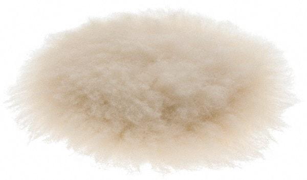 3M - 3" Diam Wool Bonnet Pad - 15/16" Pile, Hook & Loop Attachment - Exact Industrial Supply