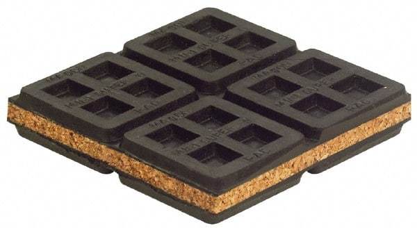 Mason Ind. - 18" Long x 18" Wide x 3/4" Thick, Rubber & Cork, Machinery Leveling Pad & Mat - Exact Industrial Supply