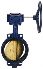 NIBCO - 2-1/2" Pipe, Wafer Butterfly Valve - Lever Handle, Cast Iron Body, EPDM Seat, 200 WOG, Aluminum Bronze Disc, Stainless Steel Stem - Exact Industrial Supply