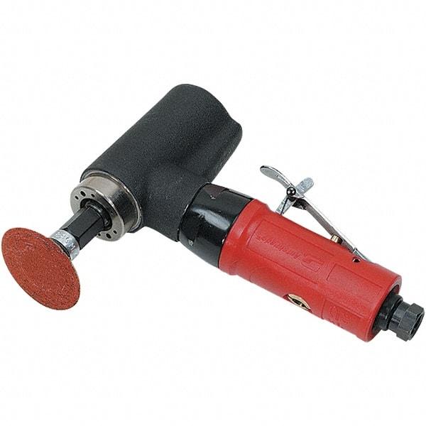 Autobrade Red - 2" Max Disc, 20,000 RPM, Pneumatic Handheld Disc Sander - 22 CFM, 1/4 NPT Inlet, 0.5 hp, 90 psi - Exact Industrial Supply