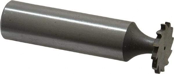 Whitney Tool Co. - 5/8" Diam x 1/16" Face Width, Cobalt, 12 Teeth, Shank Connection Woodruff Keyseat Cutter - Uncoated, 2-1/16" OAL x 1/2" Shank, Straight Teeth - Exact Industrial Supply