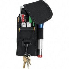 CLC - Cell Phone Holster with 5 Pockets - Ballistic Polyester, Black, 4" Wide x 7" High x 2" Deep - Exact Industrial Supply