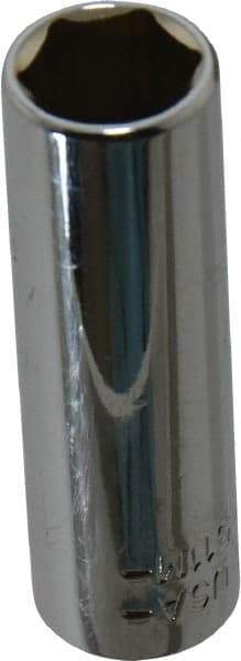 Blackhawk by Proto - 1/4" Drive, Deep Hand Socket - 6 Points, 1-15/16" OAL, Chrome Finish - Exact Industrial Supply