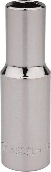 Blackhawk by Proto - 3/8" Drive, Deep Hand Socket - 6 Points, 2-7/64" OAL, Chrome Finish - Exact Industrial Supply