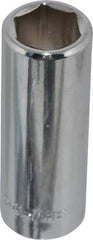 Blackhawk by Proto - 7/16", 3/8" Drive, Deep Hand Socket - 6 Points, 1-13/16" OAL, Chrome Finish - Exact Industrial Supply