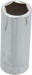 Blackhawk by Proto - 3/8" Drive, Deep Hand Socket - 6 Points, 2-7/64" OAL, Chrome Finish - Exact Industrial Supply