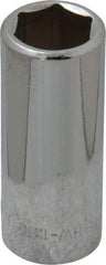 Blackhawk by Proto - 1/2", 3/8" Drive, Deep Hand Socket - 6 Points, 1-7/8" OAL, Chrome Finish - Exact Industrial Supply