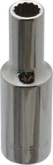 Blackhawk by Proto - 3/8" Drive, Deep Hand Socket - 12 Points, 2-7/64" OAL, Chrome Finish - Exact Industrial Supply