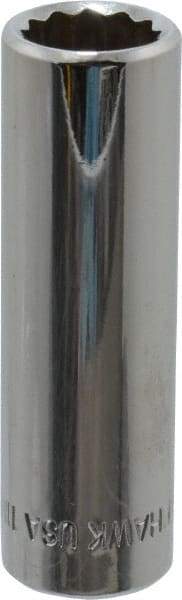 Blackhawk by Proto - 3/8" Drive, Deep Hand Socket - 12 Points, 1-13/16" OAL, Chrome Finish - Exact Industrial Supply