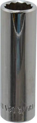 Blackhawk by Proto - 3/8" Drive, Deep Hand Socket - 12 Points, 1-13/16" OAL, Chrome Finish - Exact Industrial Supply
