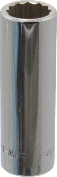 Blackhawk by Proto - 3/8" Drive, Deep Hand Socket - 12 Points, 1-13/16" OAL, Chrome Finish - Exact Industrial Supply