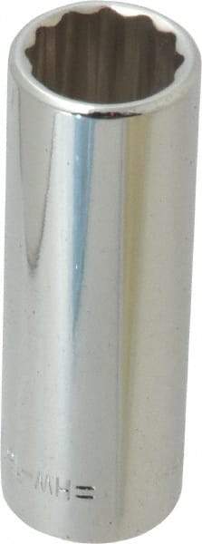 Blackhawk by Proto - 3/8" Drive, Deep Hand Socket - 12 Points, 1-13/16" OAL, Chrome Finish - Exact Industrial Supply