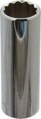 Blackhawk by Proto - 3/8" Drive, Deep Hand Socket - 12 Points, 2-3/4" OAL, Chrome Finish - Exact Industrial Supply