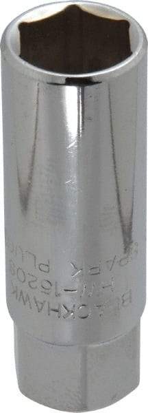 Blackhawk by Proto - 5/8", 3/8" Drive, Spark Plug Hand Socket - 6 Points, 2-1/2" OAL, Chrome Finish - Exact Industrial Supply