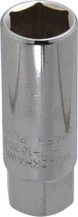 Blackhawk by Proto - 5/8", 3/8" Drive, Spark Plug Hand Socket - 6 Points, 2-1/2" OAL, Chrome Finish - Exact Industrial Supply