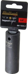 Blackhawk by Proto - 1/2" Drive 3/4" Deep Impact Socket - 6 Points, 3-5/16" OAL - Exact Industrial Supply