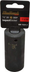 Blackhawk by Proto - 1/2" Drive 1-1/16" Deep Impact Socket - 6 Points, 3-1/2" OAL - Exact Industrial Supply